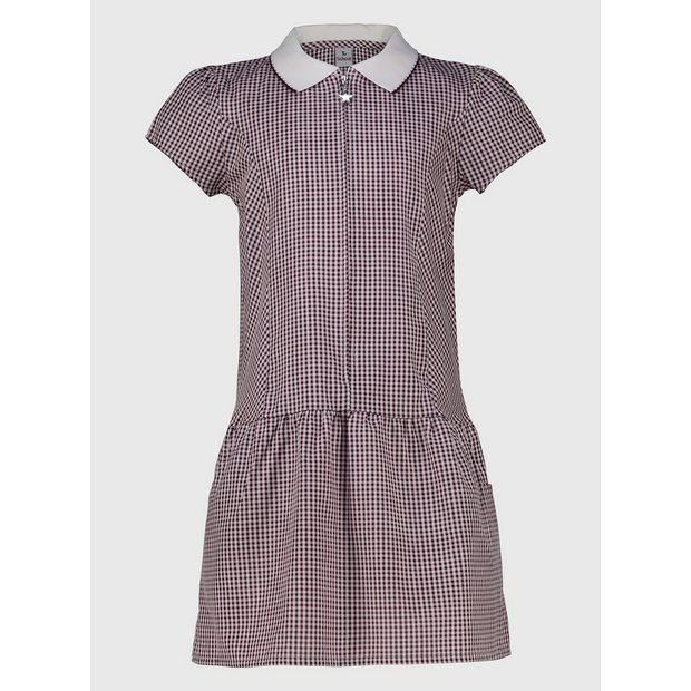 Generous fit gingham school cheap dress