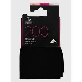 Buy Black 200 Denier Supersoft Opaque Tights L, Tights