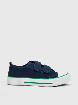 Navy Canvas Trainers