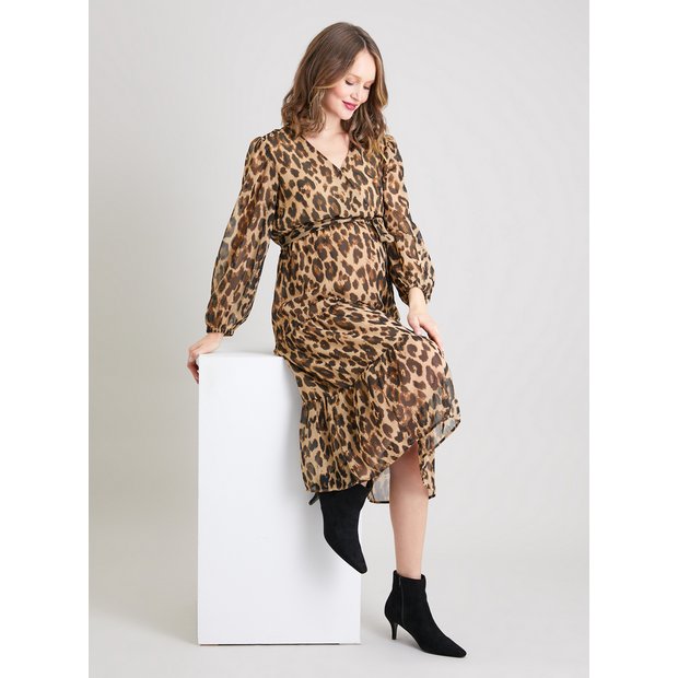 Maternity leopard print clearance dress