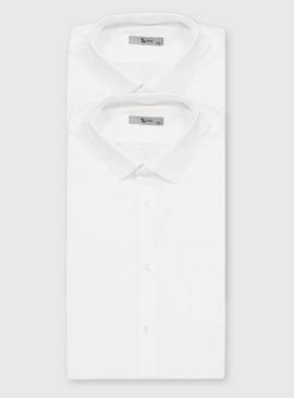 White Regular Fit Long Sleeve Shirt 2 Pack 