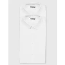 White Regular Fit Short Sleeve Shirt 2 Pack