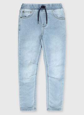 Light Wash Regular Fit Jeans With Stretch
