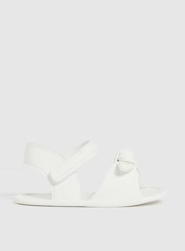 White Bow Sandals