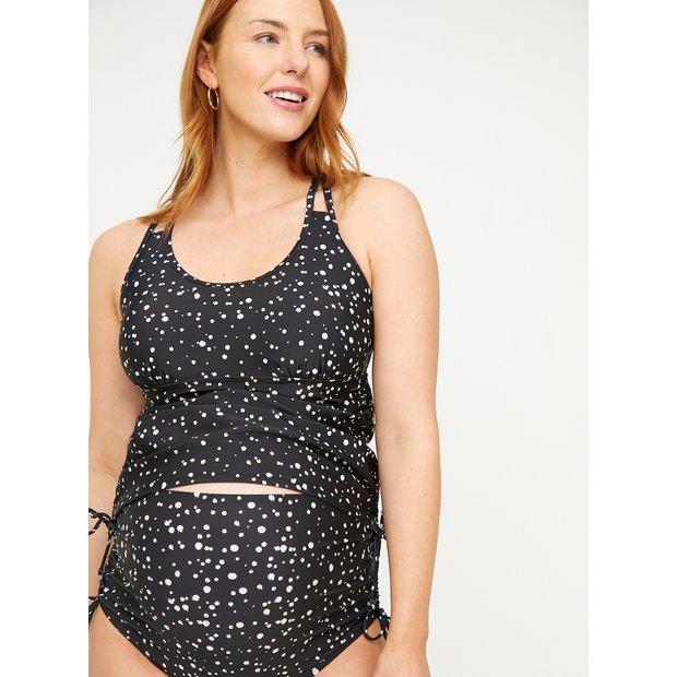 Buy MATERNITY Mono Polka Dot Coord Tankini Top 16, Bikinis and tankinis