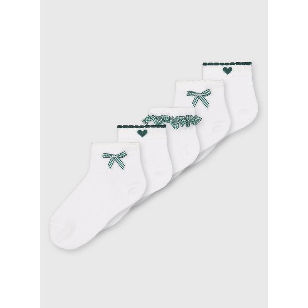 Buy Green Gingham Socks Pack 9-12 Underwear, socks and tights