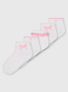 Pink Gingham Socks 5 Pack