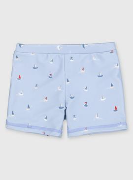 Blue Sailboat Swim Shorts