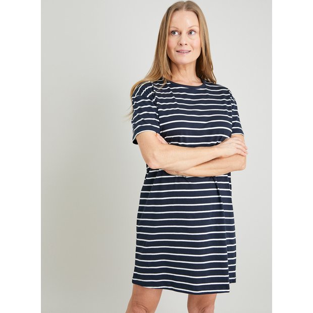 Buy Navy White Stripe Nightdress 8 Nightdresses Tu