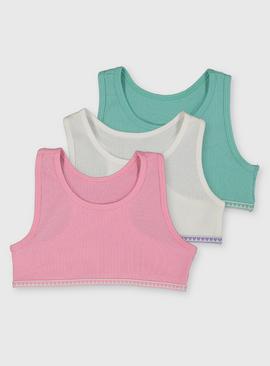 Pastel Ribbed Heart Crop Top 3 Pack (5-14 Years) 