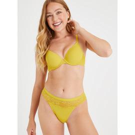Buy A-GG Yellow Recycled Lace Full Cup Non Padded Bra