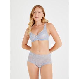 A-GG Pastel Blue Recycled Lace Full Cup Non Padded Bra - 34A, £3.00