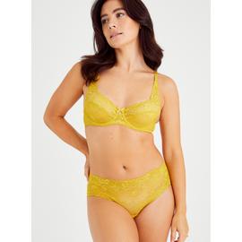 Buy A-GG Yellow Recycled Lace Full Cup Non Padded Bra - 34DD, Bras