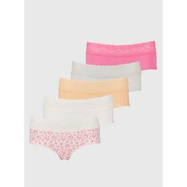 Buy Red Heart Print Short Knickers 5 Pack 14, Knickers