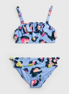 Kids' Family Lilac Leopard Print Bikini Set 