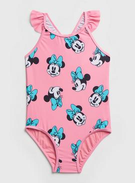 Disney Pink Minnie Mouse Ruffle Swimsuit 