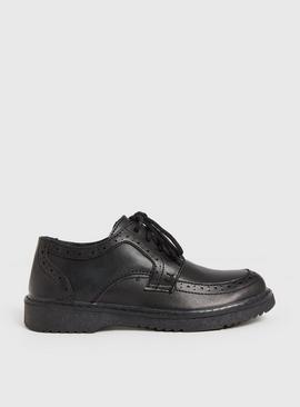 Black Lace up Brogue Style Formal Shoes 