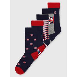 Union Jack Stay Fresh Ankle Socks 5 Pack