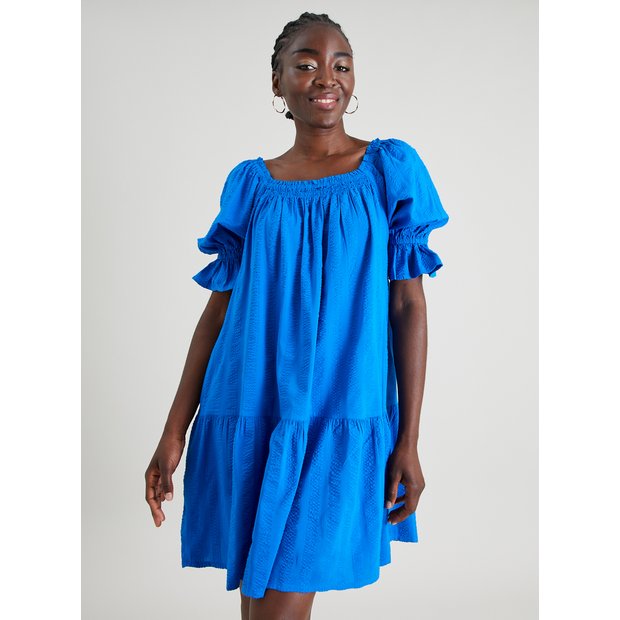 Buy Bright Blue Smock Mini Dress 24 Dresses Tu