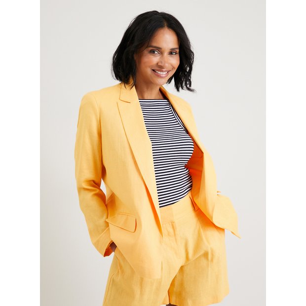 Oversized hot sale yellow blazer