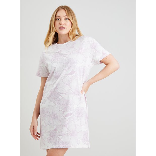 Buy Lilac Floral Print Nightdress - 22 | Nightdresses | Tu