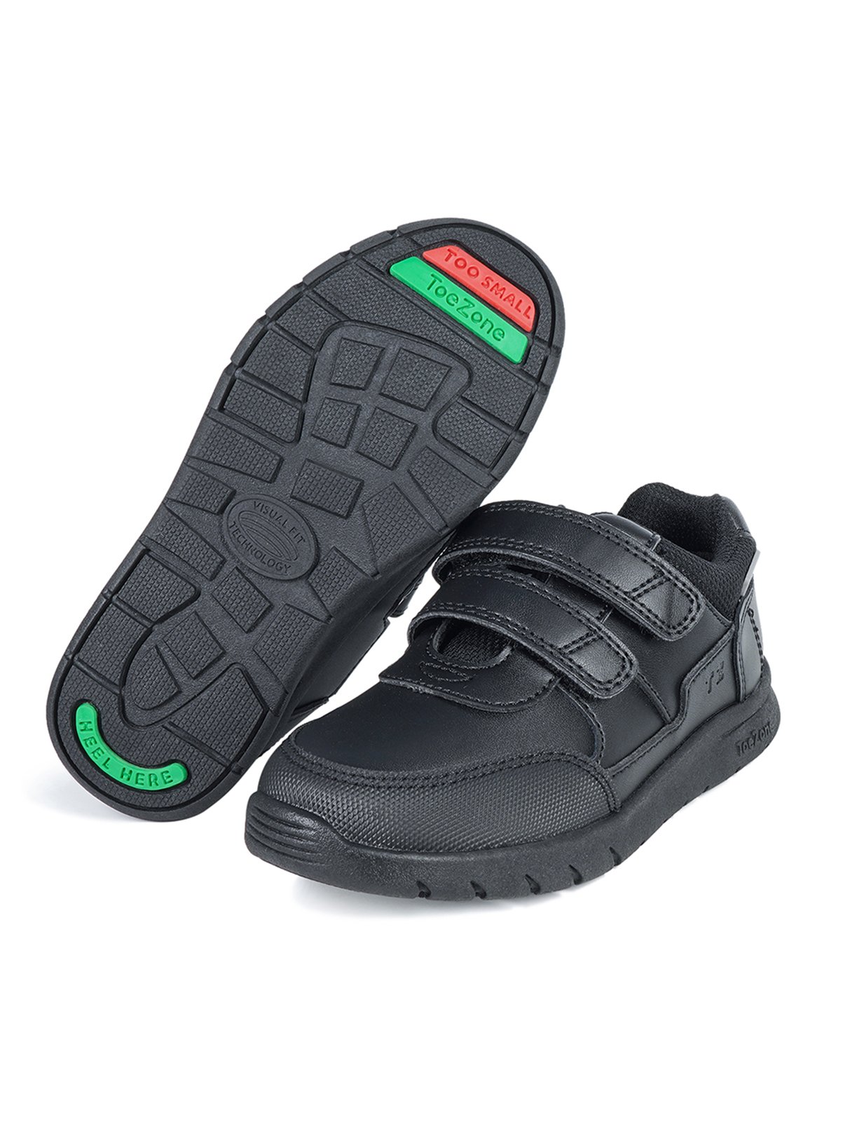 ToeZone Black Smart Trainers 
