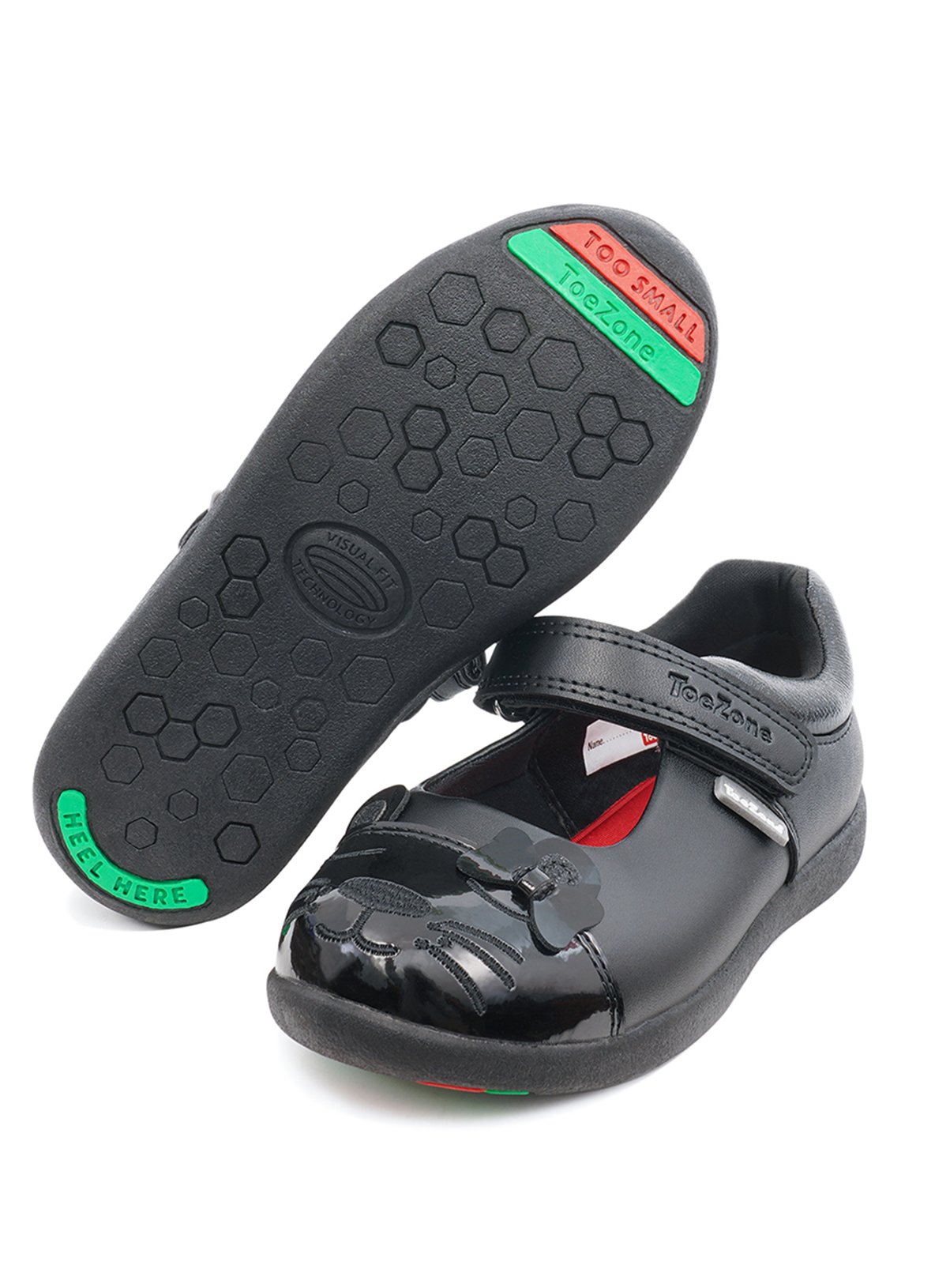 ToeZone® Black Cat Toe Shoes  