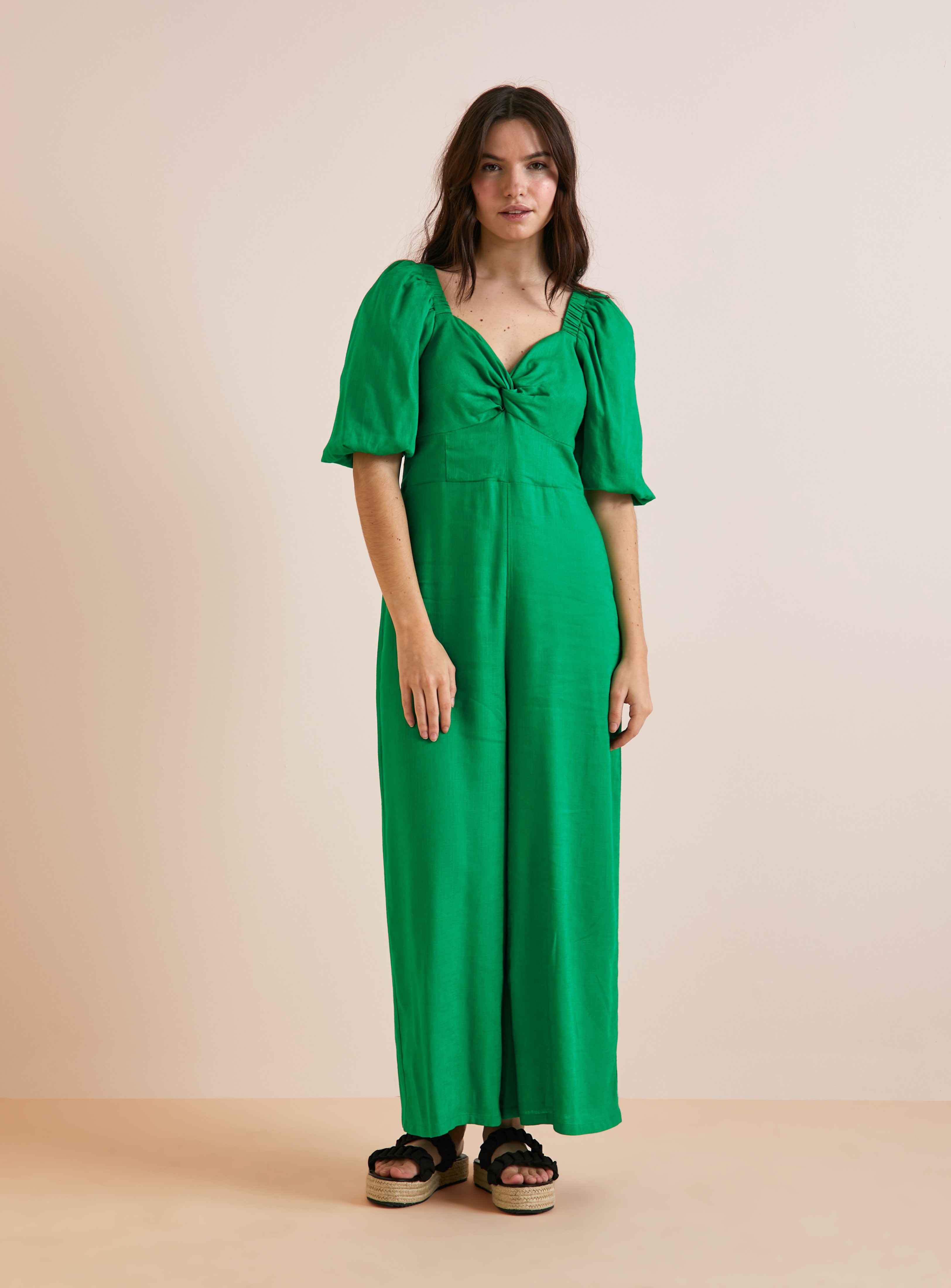 Everbelle Cross Hatch Jumpsuit 