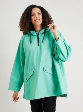 Green Overhead Rubber Raincoat