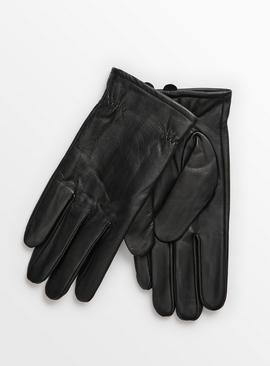 Black Leather Gloves  