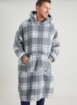 Checked Hooded Blanket 