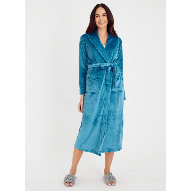 Buy Teal Longer Length Dressing Gown L Dressing gowns Tu