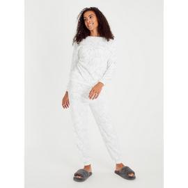 Christmas White Polar Bear Fleece Pyjamas 