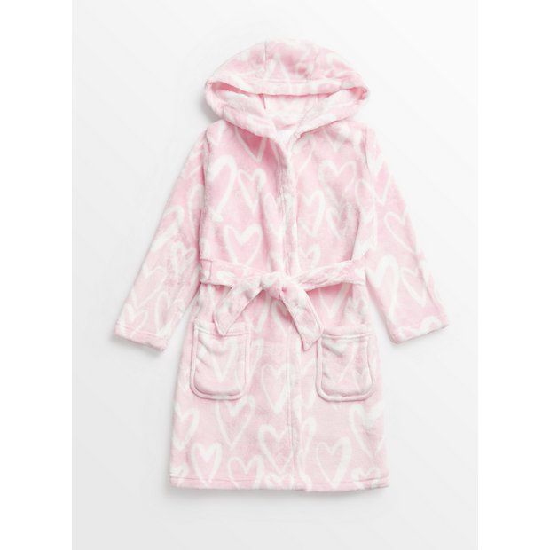 Pink heart best sale dressing gown