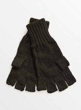 Black Fingerless Gloves 