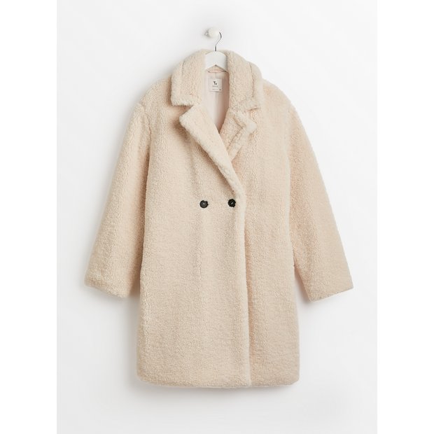 Buy PETITE Cream Teddy Coat 12 Coats Tu