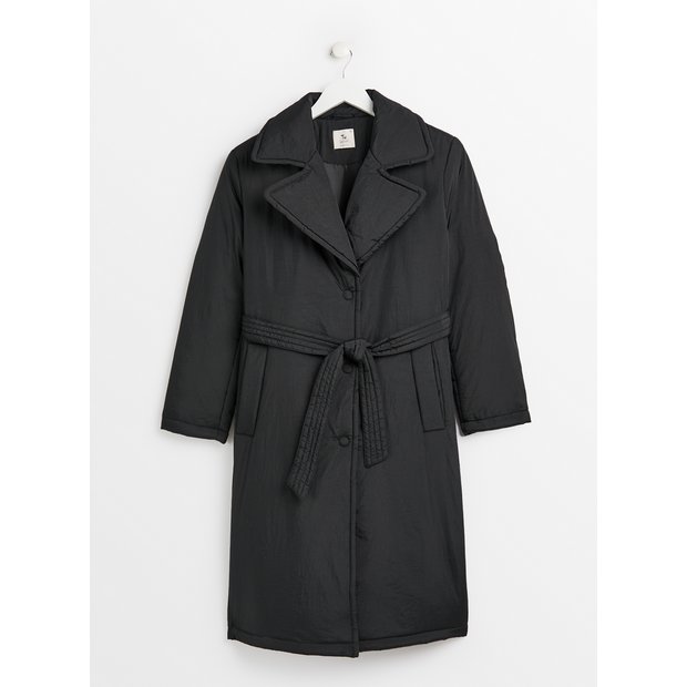 Petite black wrap on sale coat