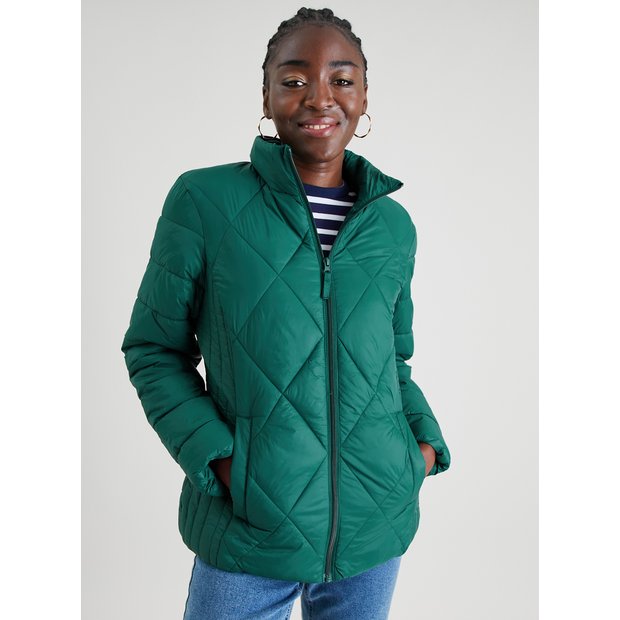 Green padded 2025 jacket womens