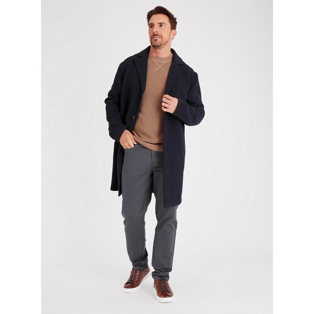 Buy Navy Single Breasted Coat XL | Coats and jackets | Tu