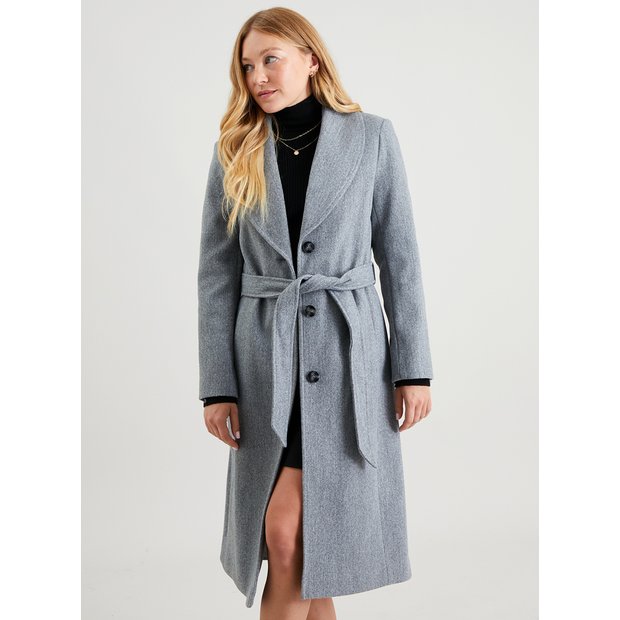 Belted Shawl Collar Coat - Willow Jane