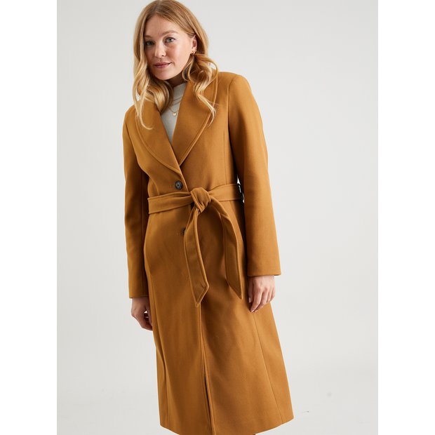 Buy Tan Shawl Collar Tailored Coat 8 | Coats | Tu