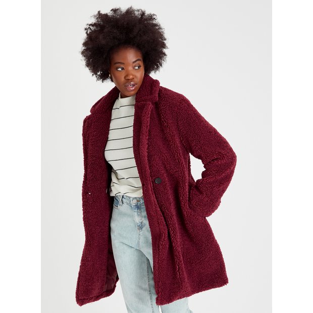 Red teddy hot sale coat