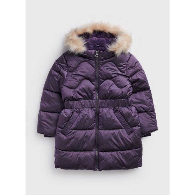 Girls purple puffer store jacket