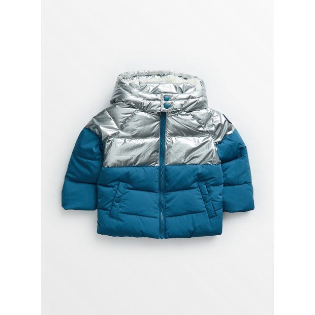 Metallic puffer clearance jacket old navy