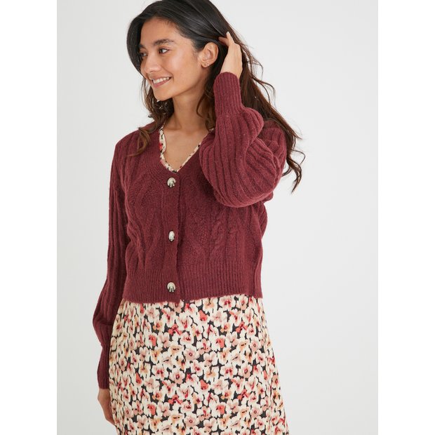 Burgundy school outlet cardigan sainsburys