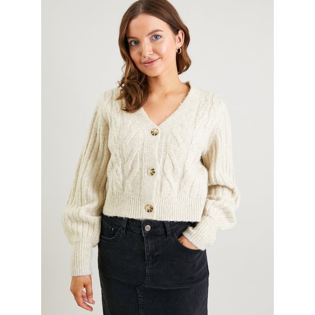 Buy Oatmeal Cable Knit Cardigan 22, Cardigans