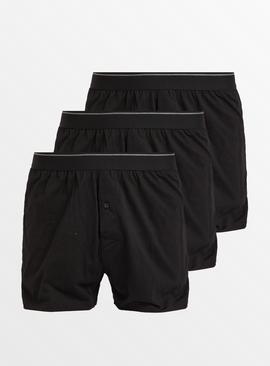 Black Jersey Boxers 3 Pack 