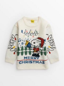 Christmas Snoopy Cream Jumper 