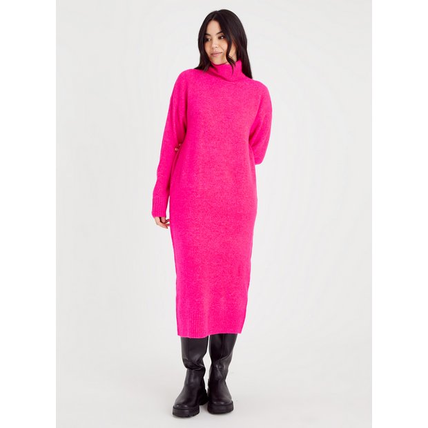 Hot pink 2025 jumper dress