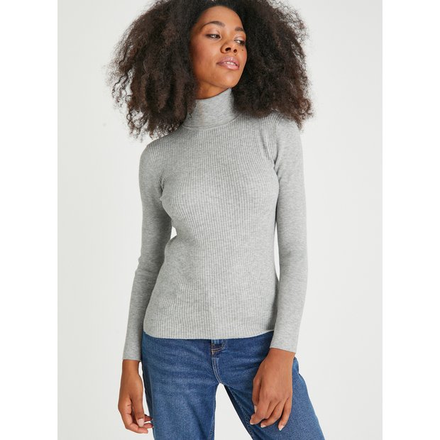 Roll neck sale jumper grey